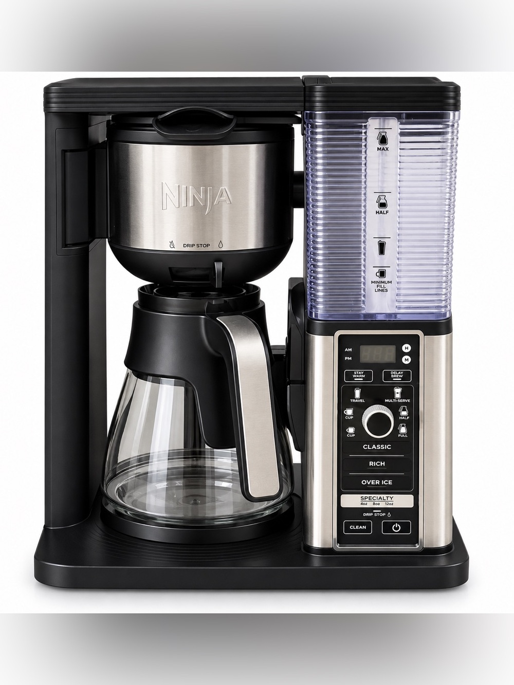Ninja Specialty Coffee Maker Glass Carafe Multi Serve Iced Coffee Stainless